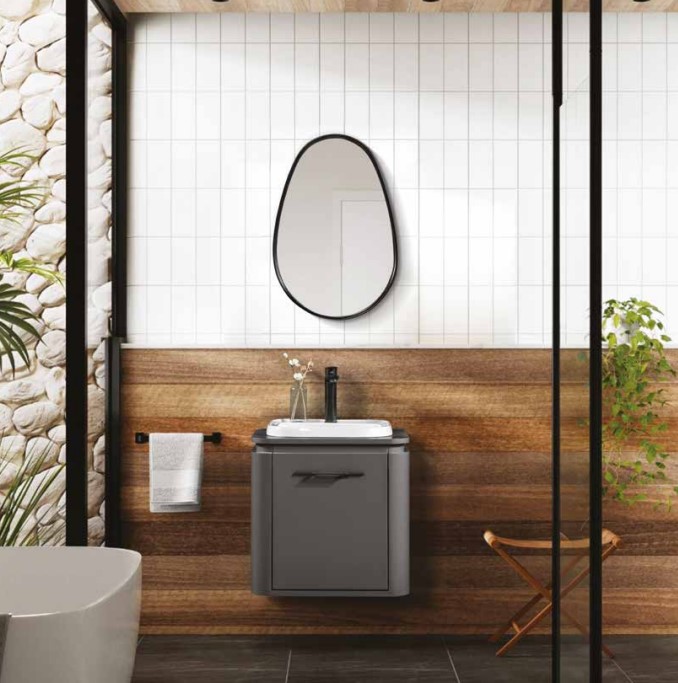 BANYO DOLABI CIERO ANTRASİT 56 CM - TAKIM
